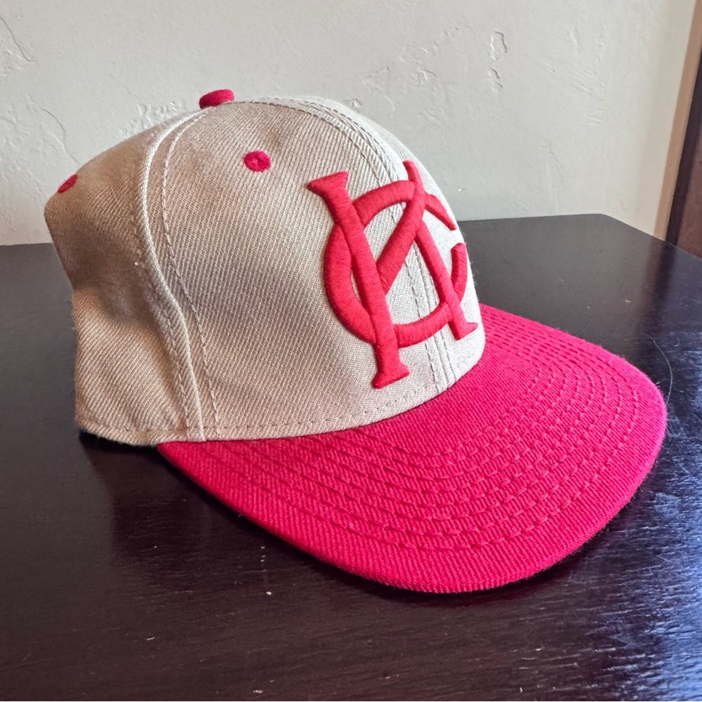 Kansas City Monarchs KC Khaki Two Tone Snapback Hat Baseball Cap Common Union